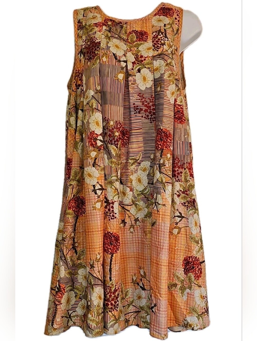 Anthropologie Preeti Kapoor Women's Tesanee Floral Sleeveless Swing Dress Size M